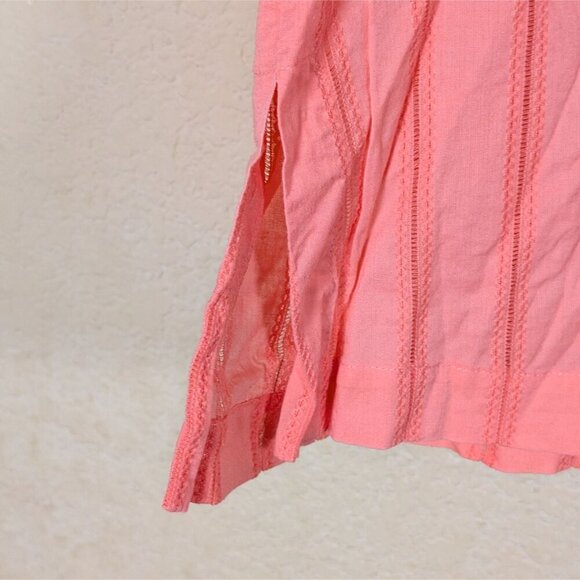 Sigrid Olsen Women's 100% Cotton Long Sleeve Top XL Embroidered Beachy Tassel - Picture 6 of 8